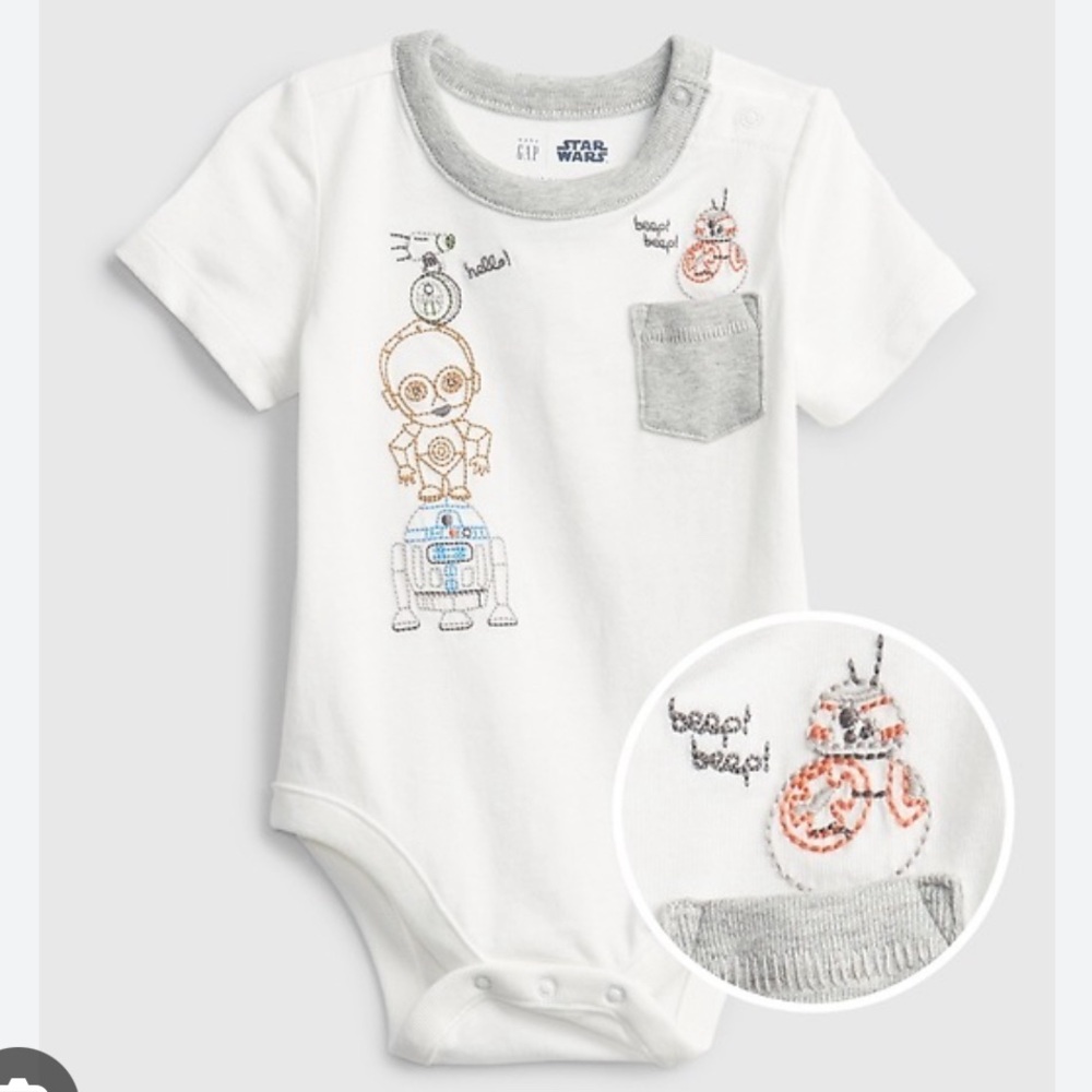 NWT Baby Gap Star Wars Short Sleeve Onesie Bodysuit